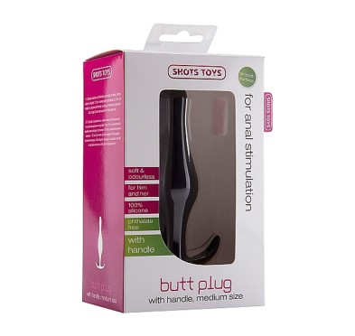 Butt Plug with Handle - Medium - Black